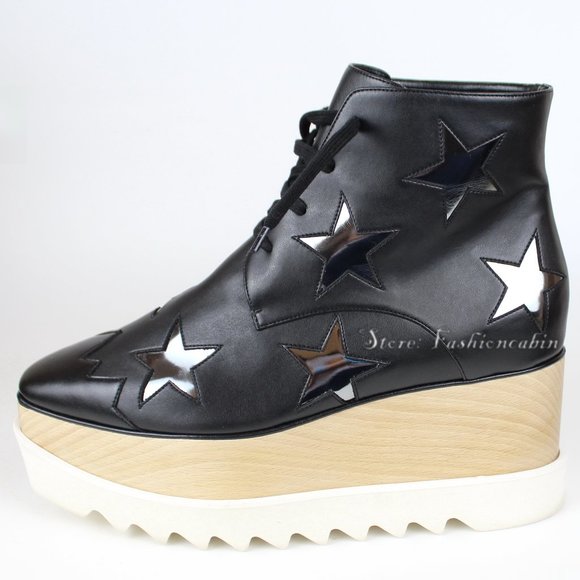 NEW Stella McCartney Elyse Star Platform Oxfords | Vegan Shoes Bold Street Style - Picture 8 of 13